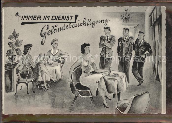 Humor Militaer Immer im Dienst Geländebesichtigung
