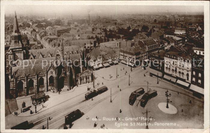 Roubaix Grand Place Fliegeraufnahme St. Martin-
