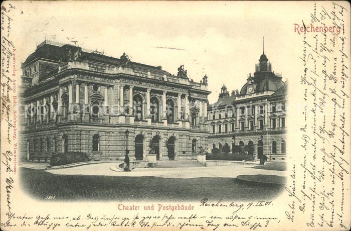 Reichenberg Liberec Boehmen Theater Postgebaeude