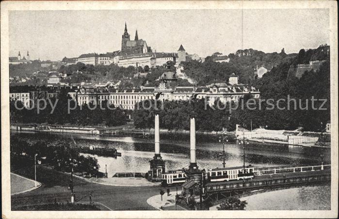 Prag Prahy Prague Praha Hradeany Strassenbahn