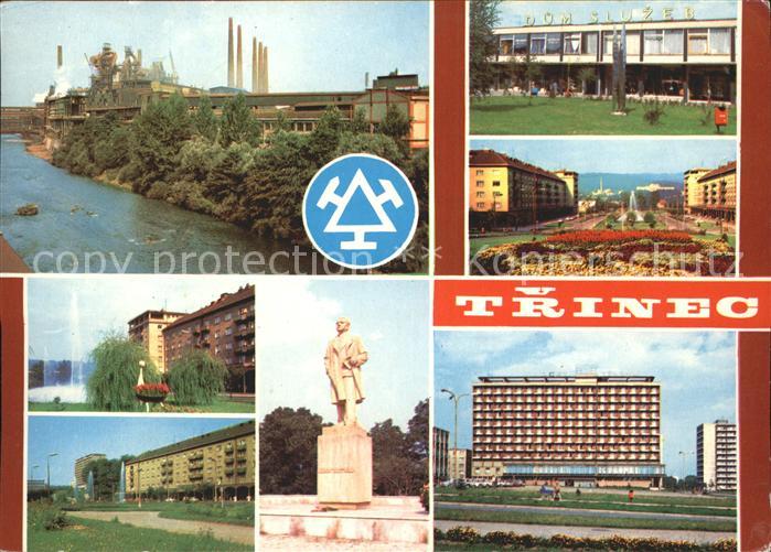 Tschechische Republik Trinec Wappen Denkmal Stadt