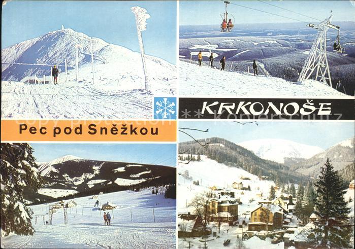 Krkonose Winter Skiurlaub Skilift