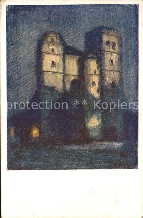 Olomouc Kostel Sv. Morice Künstlerkarte Zeichnu