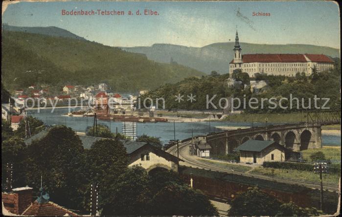 Bodenbach-Tetschen Boehmen Elbe Schloss