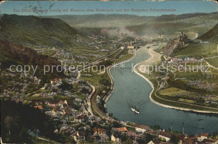 Aussig Tschechien Wannow Workotsch Burgruine Schreckenste