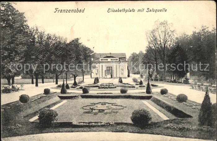 Franzensbad Boehmen Eilisabethplatz Salzquelle