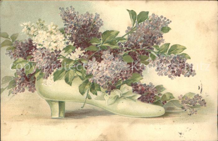 Schuhe Flieder Blumen