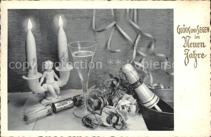Neujahr Glück Segen Sekt
