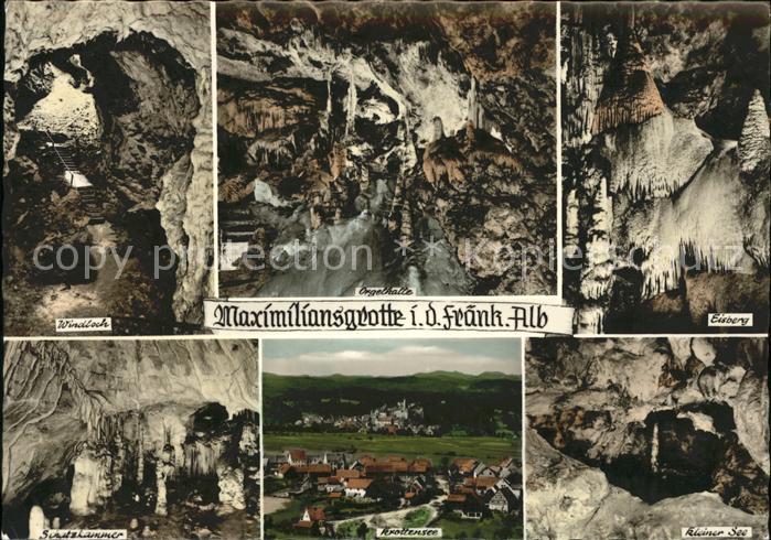 Hoehlen Caves Grottes Maximiliansgrotte fränk. Alb Eisberg kl