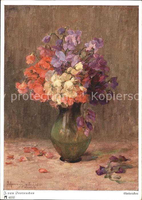 Kuenstlerkarte Blumen Vase
