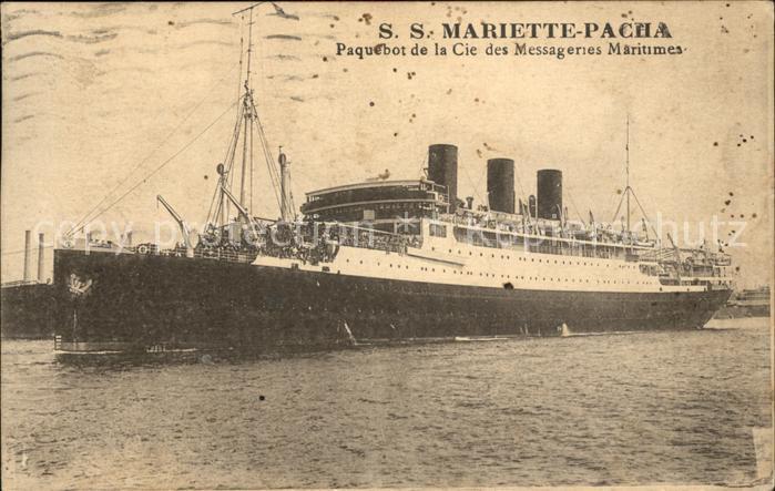 Dampfer Oceanliner S.S. Mariette-Pacha