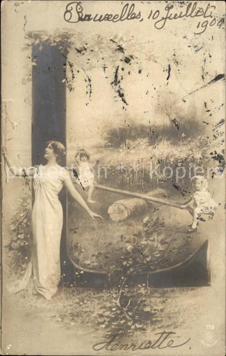 Poesie Frau Wippe Kinder