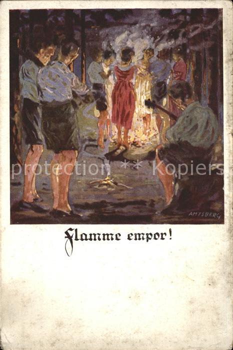 Kuenstlerkarte Lagerfeuer