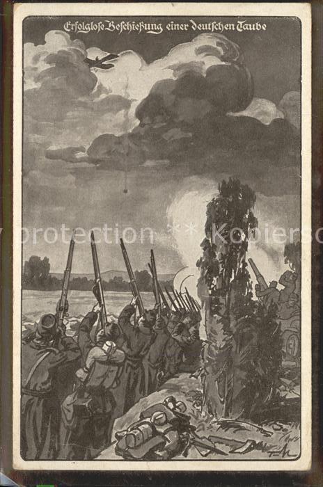 Flugzeuge Militaria Beschießung deutscher Taube