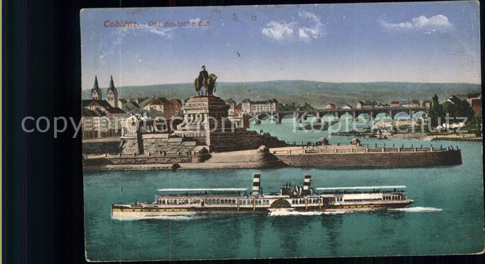 Dampfer Seitenrad Coblenz deutsche Eck