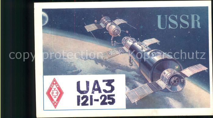 Raumfahrt Funkerkarte UA3 121-25