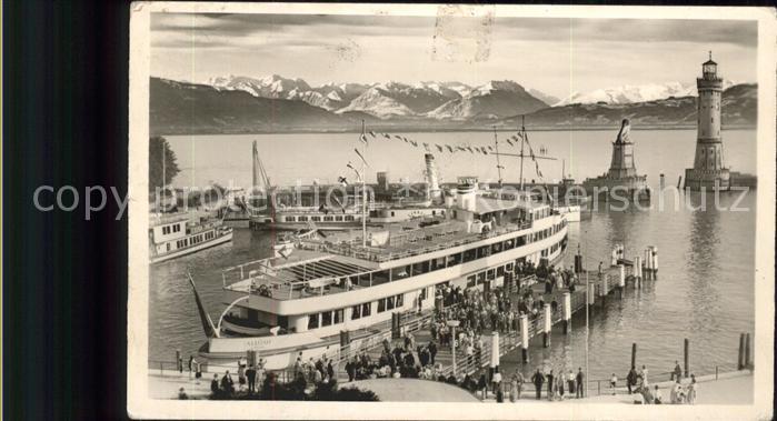 Dampfer Binnenschifffahrt Lindau Bodensee Hafen