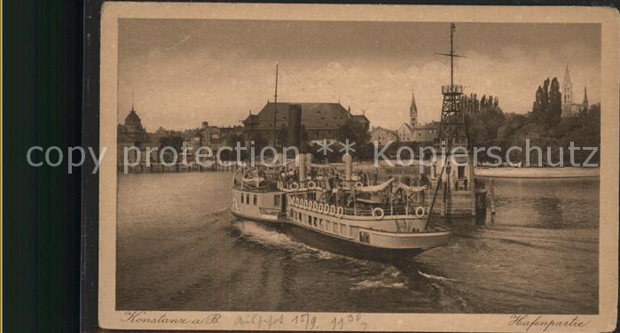 Dampfer Binnenschifffahrt Konstanz Hafenpartie