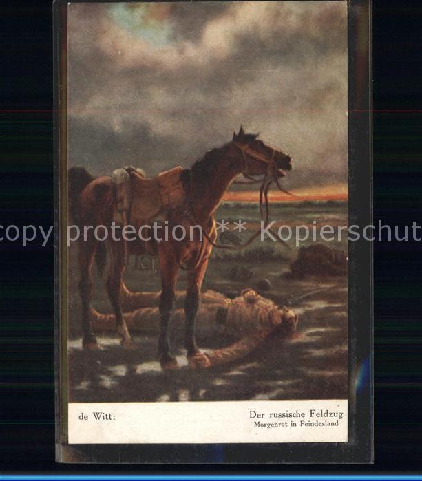 Kuenstlerkarte de Witte russische Feldzug Morgenrot Fe