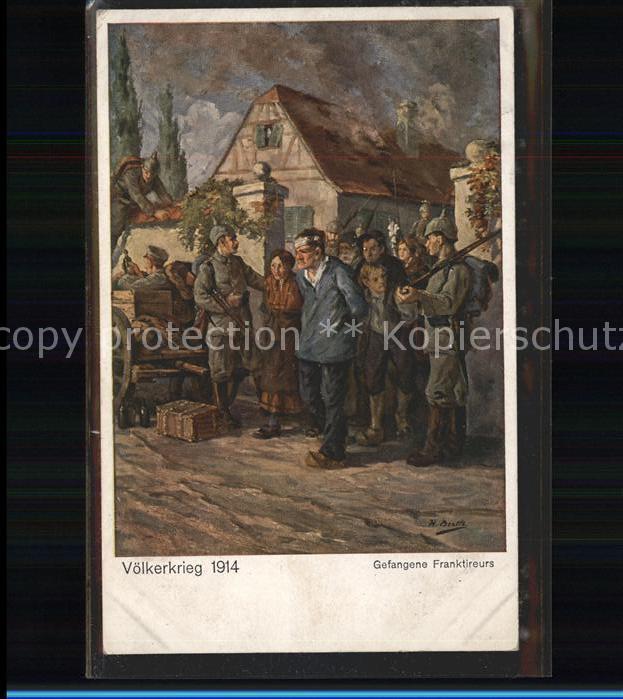 Kriege Völkerkrieg Gefangene Frantiereurs