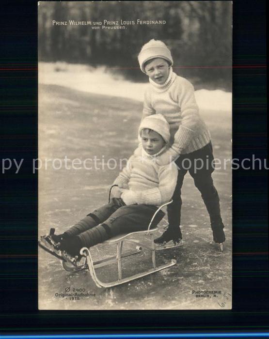 Schlittschuhlaufen Eislaufen Prinz Wilhelm Prinz Louis Ferdinand von