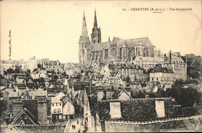 Chartres 28 Vue d_ensemble Cathedrale
