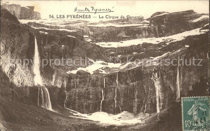 Cirque-de-Gavarnie Vue generale Les Pyrenees Stempel auf A