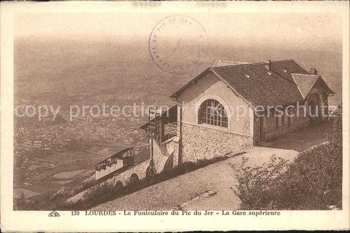 Lourdes Hautes Pyrenees Funiculaire du Pic du Jer Gare superieu