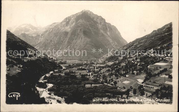 Allemont Vue generale et Cime de Cornillon