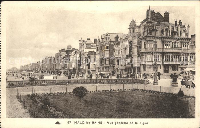 Malo-les-Bains Vue generale de la digue