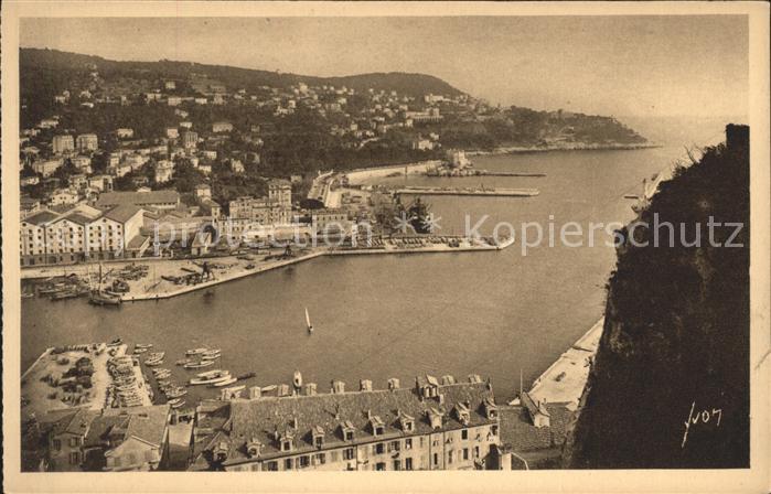 Nice Alpes Maritimes Entree du Port et Mont Boron Cote d_Azu