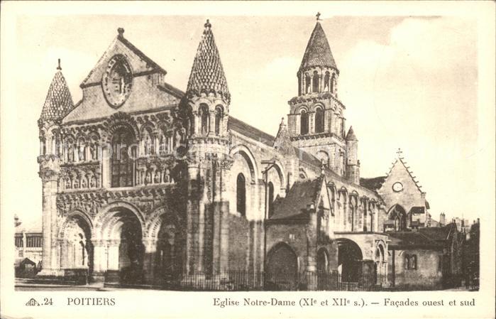 Poitiers 86 Eglise Notre Dame Facades