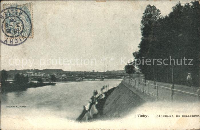 Vichy Allier Panorama de Bellerive Pont Stempel auf