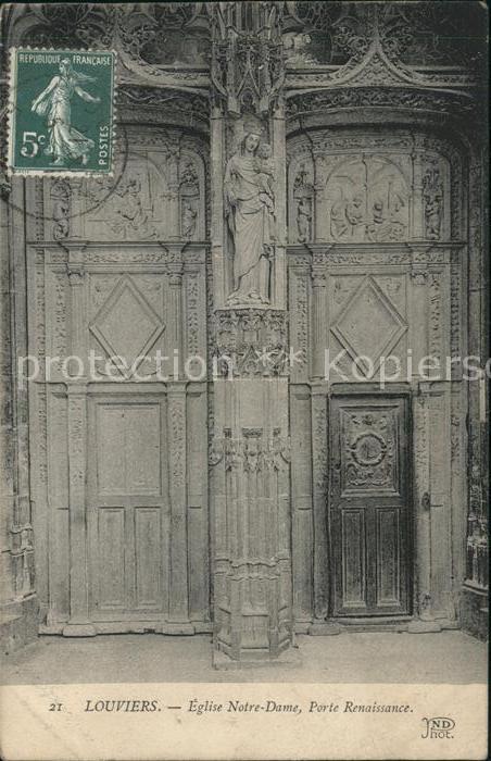 Louviers Eure Eglise Notre Dame Porte Renaissance Ste