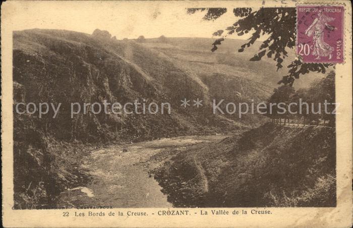 Crozant Vallee de la Creuse Stempel auf AK