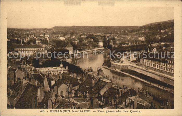 Besancon Doubs Vue generale des Quais