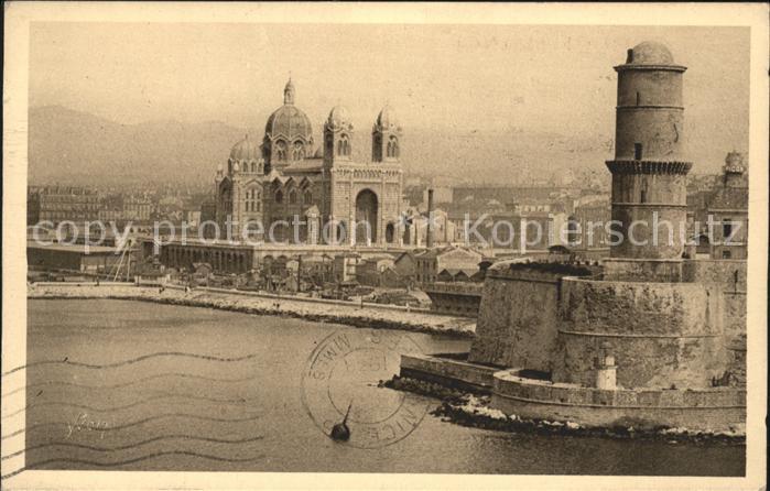 Marseille Bouches-du-Rhone Cathedrale et Fort Saint Jean