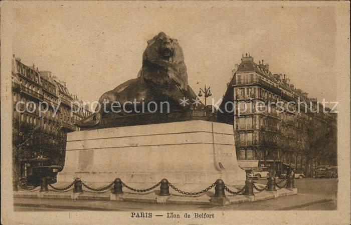 Paris Lion de Belfort Sculpture