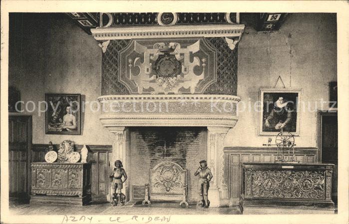 Azay-le-Rideau Chateau Cheminee Chambre Royale