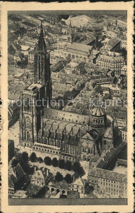 Strasbourg Alsace Cathedrale vue d_avion