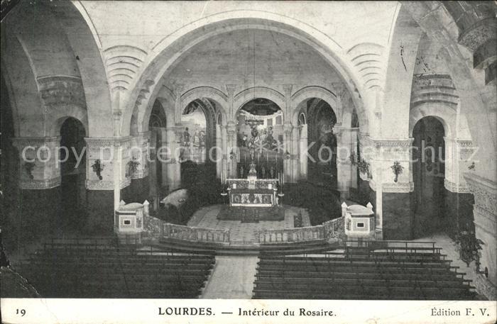 Lourdes Hautes Pyrenees Interieur du Rosaire Basilique