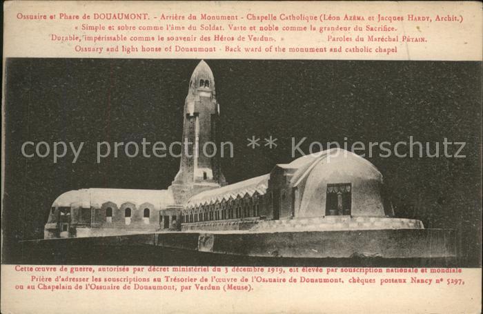 Douaumont Ossuaire et Phare Chapelle Oeuvre de gu