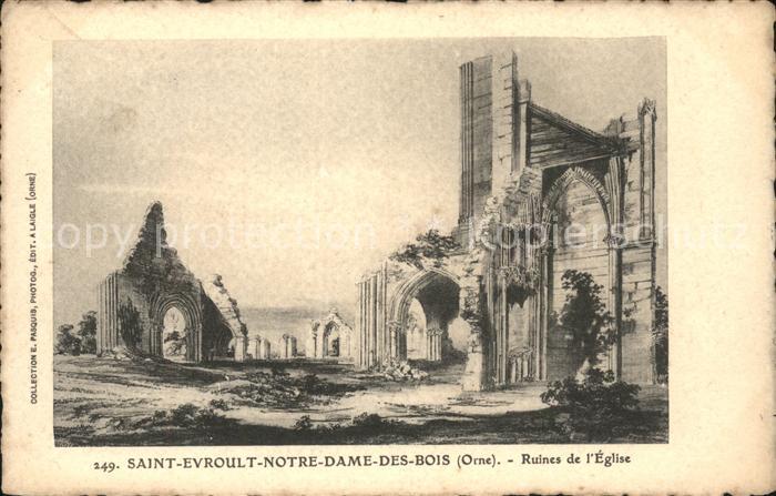 Saint-Evroult-Notre-Dame-du-Bois Ruines de l'Eglise