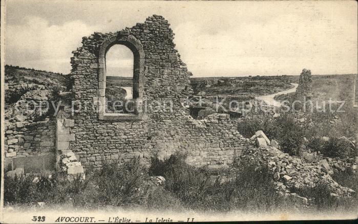 Avocourt Eglise Ruines