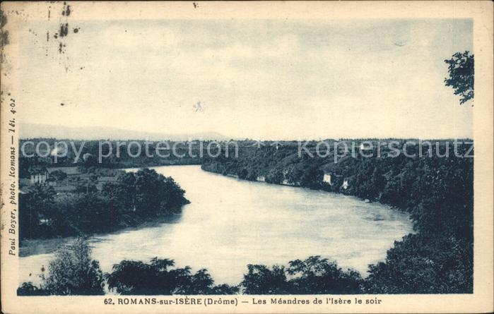 Romans-sur-Isere Les Meandres de l'Isere le soir