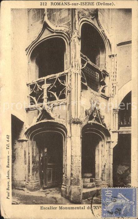 Romans-sur-Isere Escalier Monumental du XVe siecle Stemp