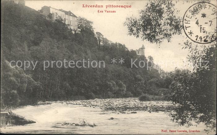 Liverdun Les Vannes Stempel auf AK