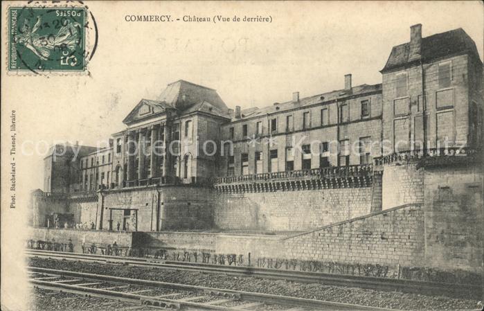 Commercy Meuse Chateau Chemin de Fer Stempel auf AK