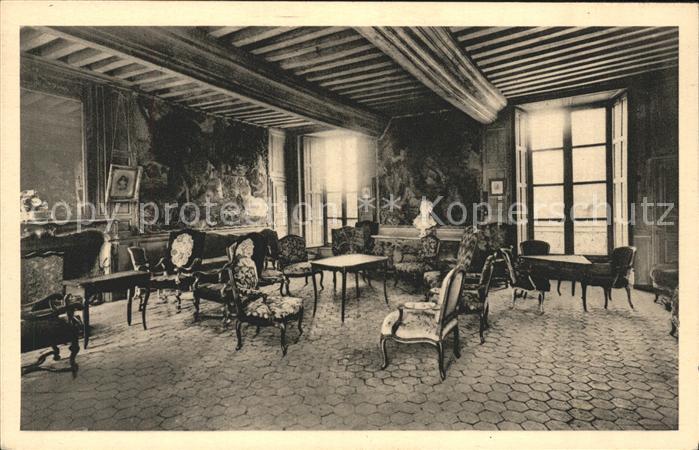 Talcy Loir-et-Cher Chateau Salon Mobilier Louix XIV et Lou