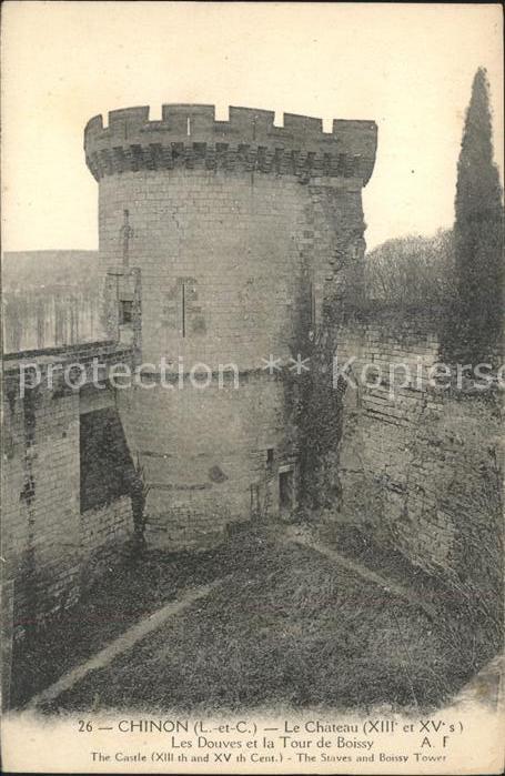 Chinon Indre et Loire Chateau Les Douves et Tour de Boissy